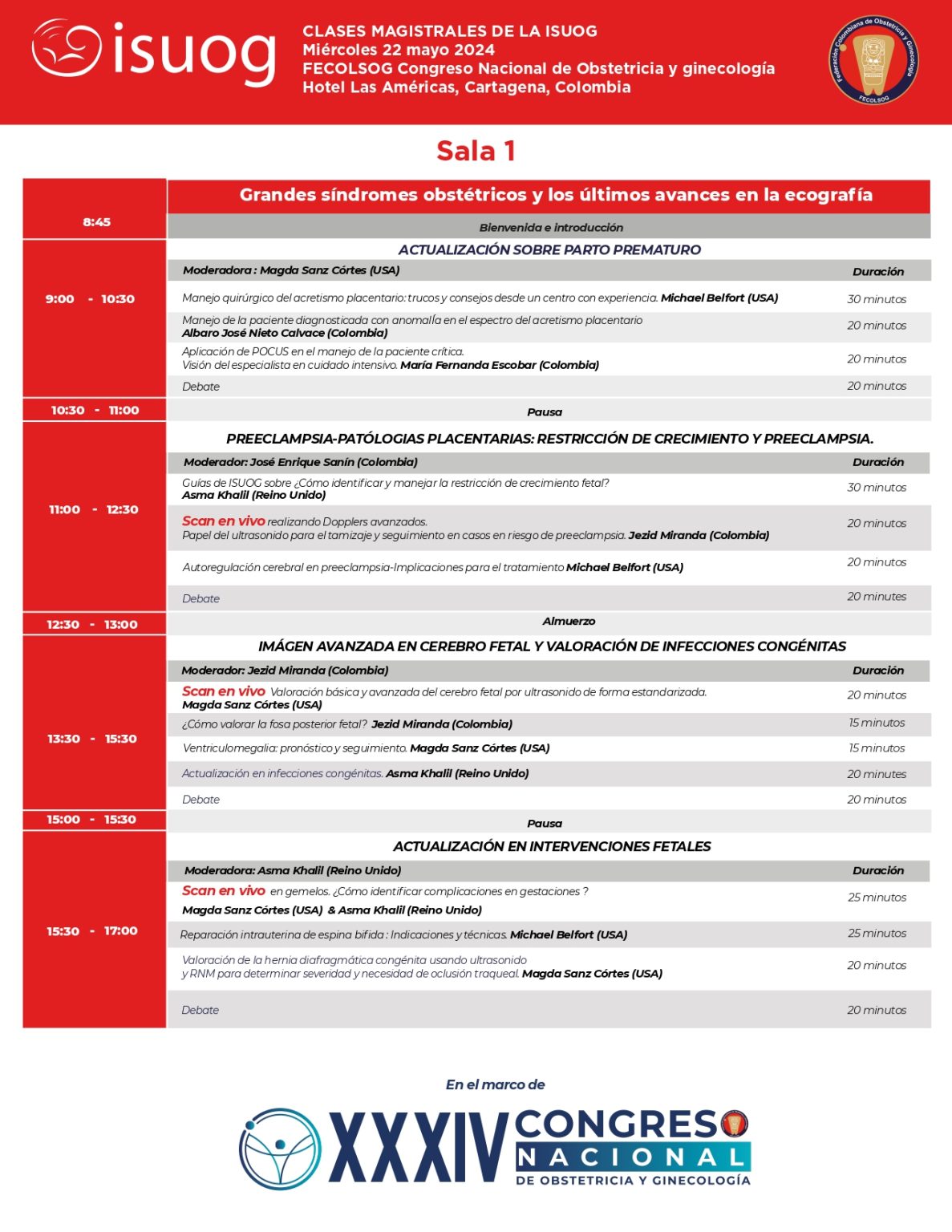 ISUOG Master class 2024 Fecolsog